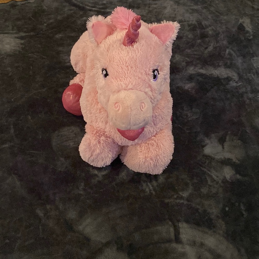 Giant Pink Unicorn Plush - Valentine’s Heart Sparkle Extra Soft